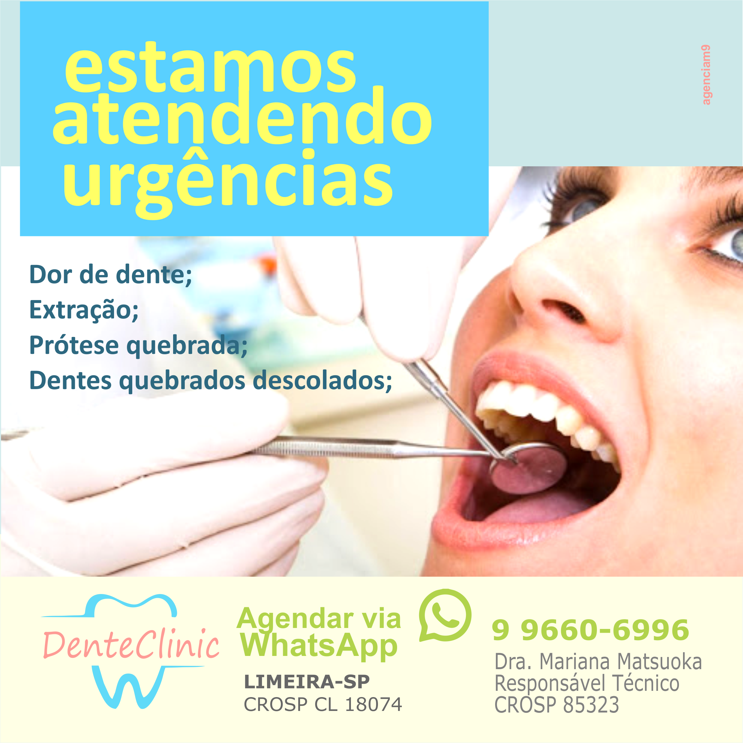 Propaganda Atendimento De Urgência Dentista Agencia M9 0687